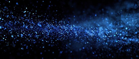 Abstract Blue Nebula: Cosmic Dust and Stellar Particles