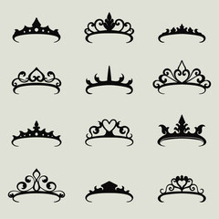 The "Vector Design Elements of a King's Crown" is a collection of elegant vector-style graphics featuring royal crown motifs with intricate details and classic ornaments. Each element is carefully des