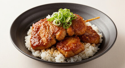 Fototapeta premium fried chicken wings with vegetables
