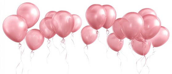 A Delightful Collection of Rose Gold Balloons