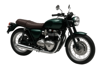 Classic British motorcycle with parallel twin engine and spoked wheels