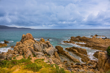 Côte méditerranéenne à Olmeto en Corse du Sud en France