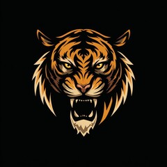 Obraz premium Close-up tiger head graphic