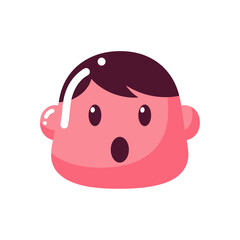 Surprised Face – Jelly Candy Vector Icon from Set05