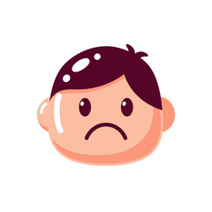 Sad Face – Jelly Candy Vector Icon from Set05