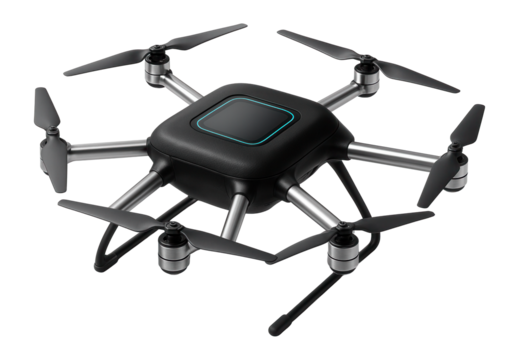 Hexacopter with a digital display screen integrated into the body