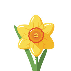 Daffodil – Jelly Candy Vector Icon from Set03