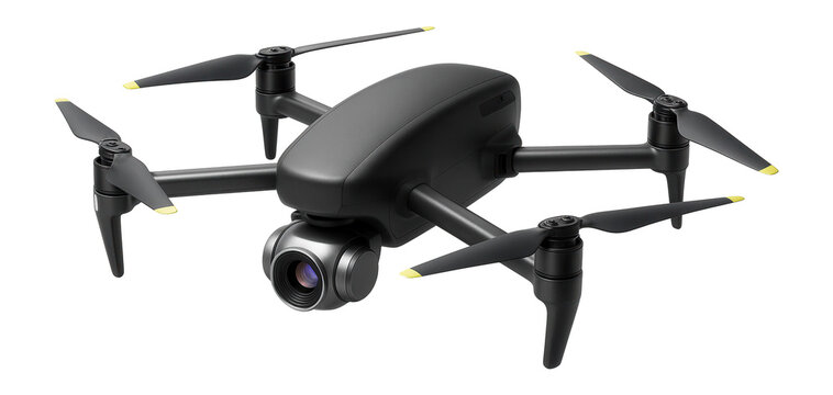 Drone with enclosed fuselage and side-mounted thermal imaging camera