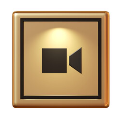 Video camera icon on png transparent background.