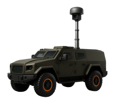 Armored infantry vehicle with a telescopic mast for surveillance equipment and radar