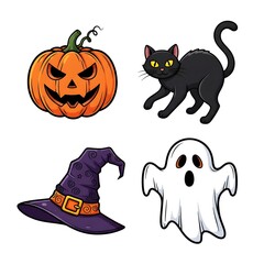 halloween icons set