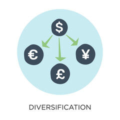 Vector Illustration of Investment Diversification - Concept 1 (of 2)