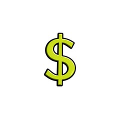 Obraz premium green dollar sign money symbol