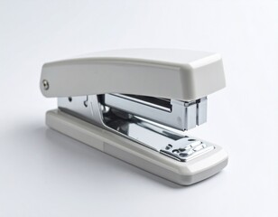 Simple White Office Stapler on a White Background
