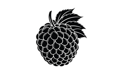 Obraz premium Mulberry t shirt design silhouette and vector Black and white fruit design for bold fashion
