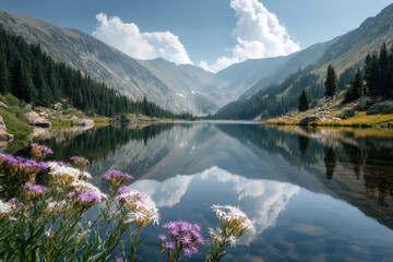 breathtaking summer landscape showcasing stunning rocky mountains in u