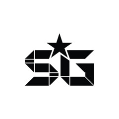 "Stylized Logo Design: SG Star"