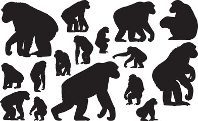 Bonobo Solid Vector Silhouette