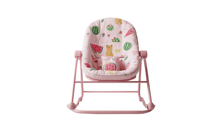 A Cute Pink Baby Rocker on Transparent Background