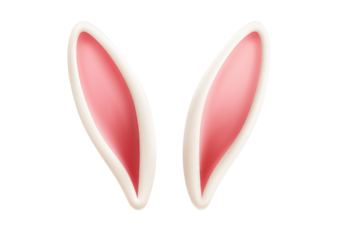 Pink bunny ears transparent png