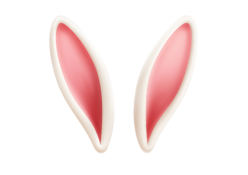 Pink bunny ears transparent png