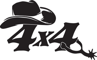 4x4 Off-Road with Cowboy Hat and Spur
