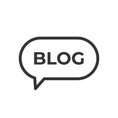Blog flat outline vector icon