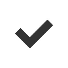 Check mark solid vector icon