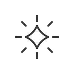 Shining effect linear vector icon
