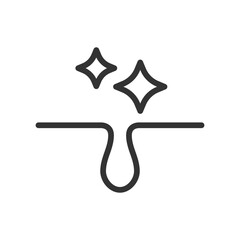 Pore flat linear vector icon