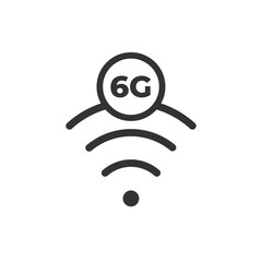 Wifi 6 linear vector icon