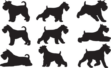 Miniature Schnauzer Silhouettes Vector Pack