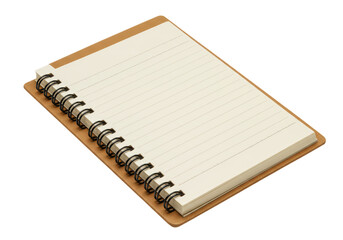 Isolated Spiral Bound Notebook with Blank Lined Pages for Writing