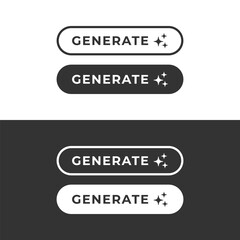 Generate ai vector button isolated
