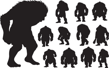 Troll Silhouettes Vector Pack