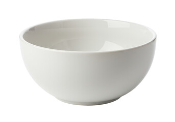 Isolated Simple White Ceramic Bowl Minimalist