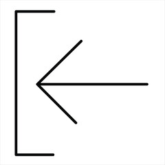  Left Arrow Line Icon Vector