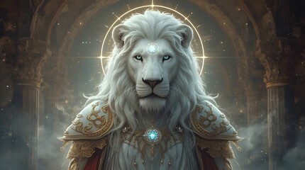 Majestic Cosmic Lion from the Star System Sirius
