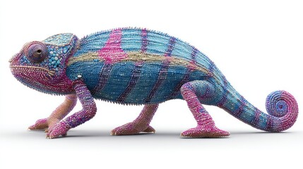 Obraz premium Vibrant Chameleon Profile