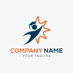 People star logo. Business team group reaching goal together logo vector design.	