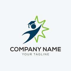 Graduation Logo Template for Schools and Institutes .People star logo. 