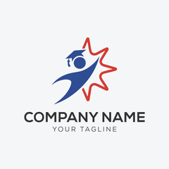 Graduation Logo Template for Schools and Institutes .People star logo. 