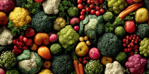 Organic Vegetable Advertising Background for Healthy Vegetarian Nutrition
