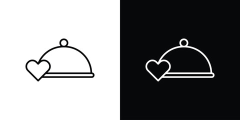 Wedding dinner icon for concept and graphic design. Collection of high quality black style vector icons