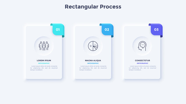 Startup project boosting research rectangular choice infographic chart design template. Business success infochart with icons. Instructional graphics with 3 options. Visual data presentation