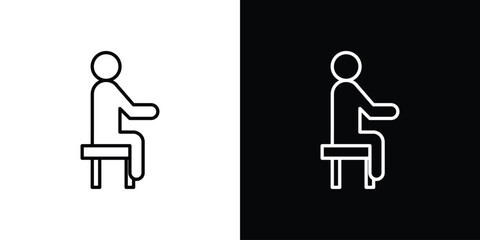 Resting icon for concept and graphic design. Collection of high quality black style vector icons