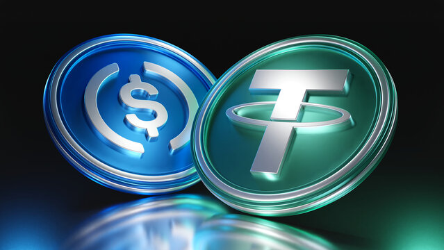 USDC and USDT logo