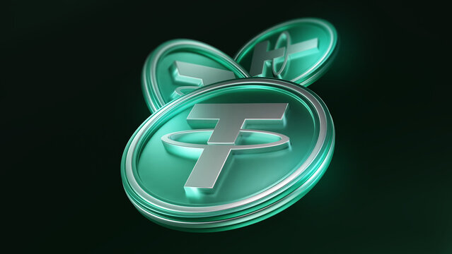 USDT logo and coin