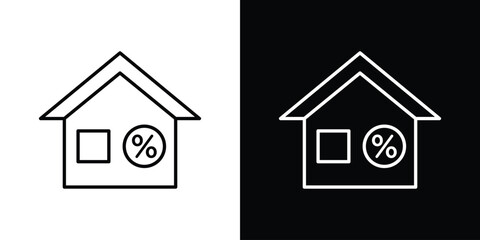 Mortgage rate icon for concept and graphic design. Collection of high quality black style vector icons