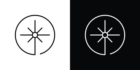 Laser beam icon for concept and graphic design. Collection of high quality black style vector icons